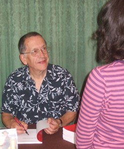 John Barclay at the book signing for The Blood of Others